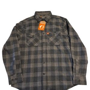 The American Outdoorsman Flannel Button-Up Mens Large Sherpa Lined